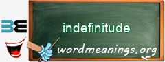 WordMeaning blackboard for indefinitude